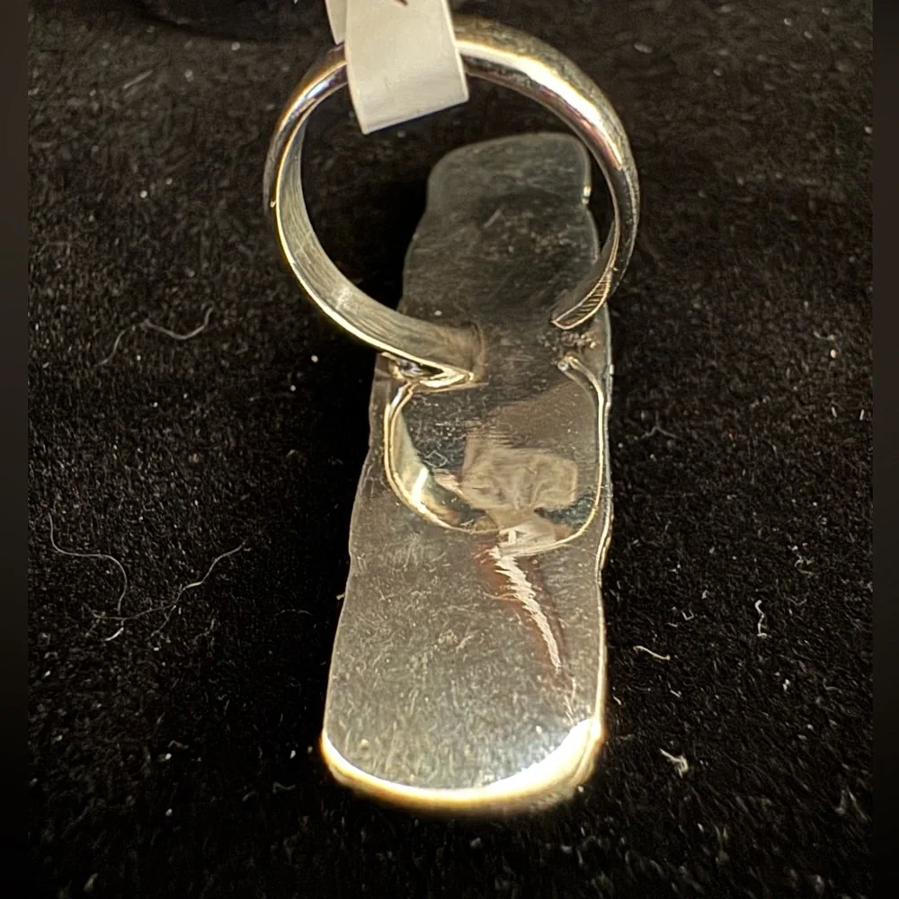 Sterling Silver and genuine, turquoise and Black onyx stones‎ Women's Ring